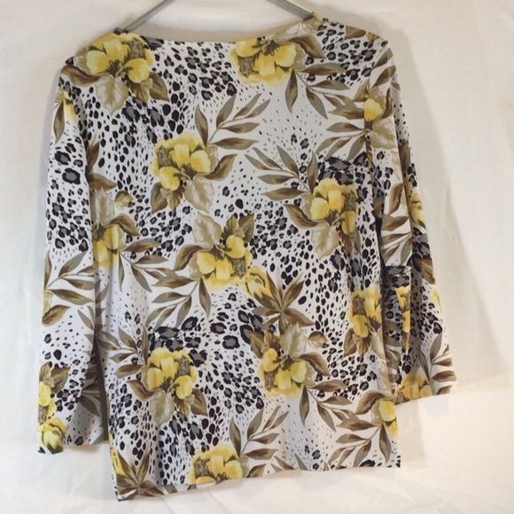 cocomo womens blouse size medium floral casual resort going out stretchy career - Picture 2 of 5